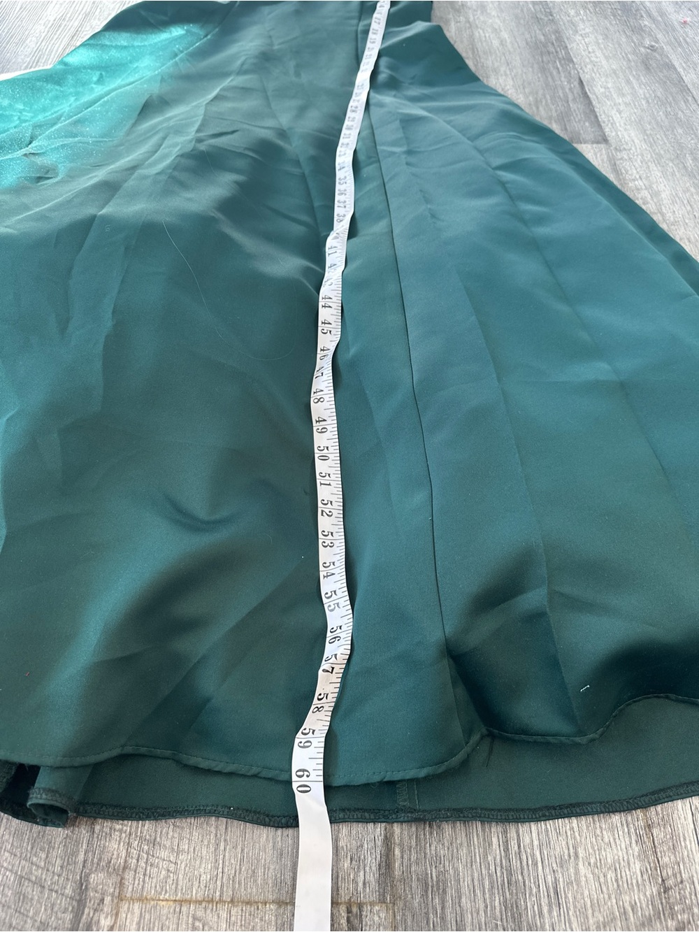 Nu-Mode - Emerald Green Sleeveless A-Line gown with Bow S14- see measurements - Picture 12 of 13